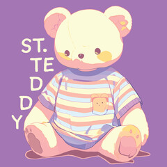 This rainbow bear illustration design 