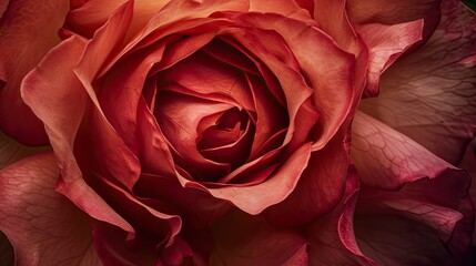 Close-up of rose. Generative AI