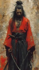 Southeast asian arrior with two swords