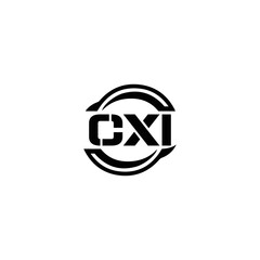  CXI logo. CXI set , C X I design. White CXI letter. CXI, C X I letter logo design. Initial letter CXI letter logo set, linked circle uppercase monogram logo. C X I letter logo vector design.