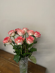 Aesthetic flower bouquet. Floral background	
