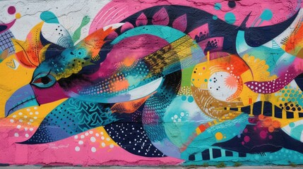 Obraz premium Urban street art. Generative AI