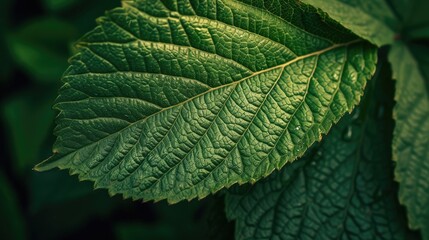 Vibrant green leaf. Generative AI