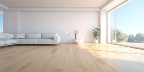 Spacious interior with blank space
