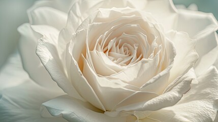 White rose close-up. Generative AI