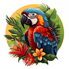 Obraz premium Vibrant Macaw Parrot in Tropical Splendor