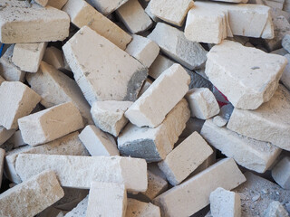 Lightweight Concrete Blocks scrap, Construction Waste