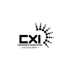 Fototapeta premium CXI logo. CXI set , C X I design. White CXI letter. CXI, C X I letter logo design. Initial letter CXI letter logo set, linked circle uppercase monogram logo. C X I letter logo vector design.
