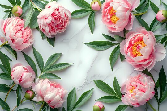 realistic peony flower background, fresh and lovely to see