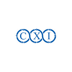  CXI logo. CXI set , C X I design. White CXI letter. CXI, C X I letter logo design. Initial letter CXI letter logo set, linked circle uppercase monogram logo. C X I letter logo vector design.
