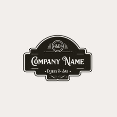 Letter BD DB logo vintage style design concept. Initial symbol for brand corporate business identity. Alphabet vector elements
