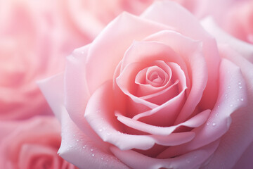 Close-up Rose flowers petal. Sweet pink color of rose flower.