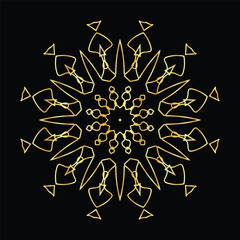 Circular pattern in the form of a mandala. Henna tatoo mandala.