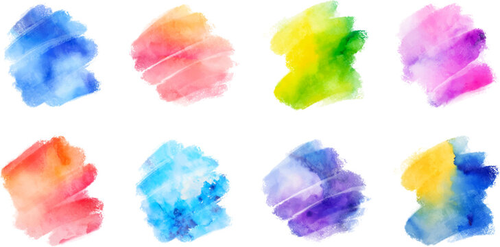 watercolor vector brushstroke set: background for titles and logos