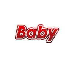 3D Baby text banner art