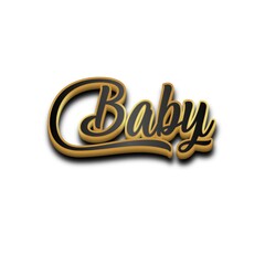 3D Baby text banner art