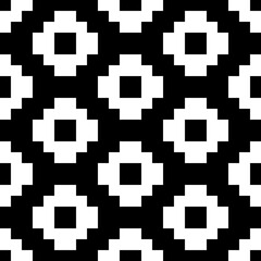 Seamless pattern. Inca crosses ornament. Tribe motif. Ancient mosaic. Ethnic embroidery background. Tribal wallpaper. Ethnical folk image. Digital paper for web design, textile print. Vector artwork.