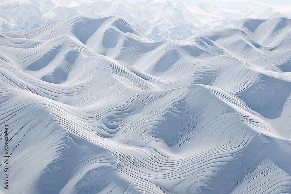 Poster a view of a snow covered mountain range. perfect for travel or nature-related projects