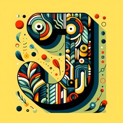 J typography, J logo ai vector illustration