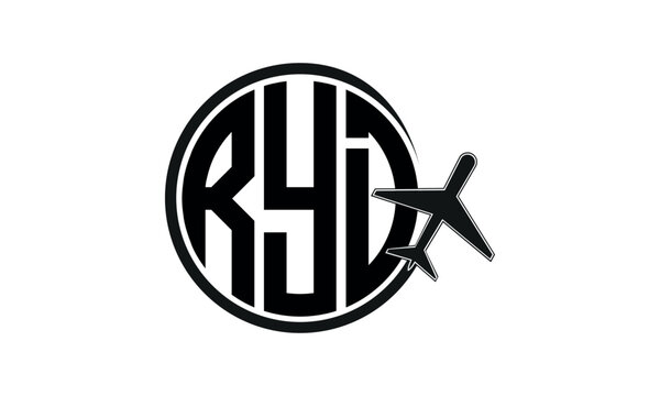 RYD three initial letter circle tour & travel agency logo design vector template. hajj Umrah agency, abstract, wordmark, business, monogram, minimalist, brand, company, flat, tourism agency, tourist