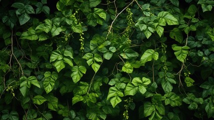 A close up view of a bunch of green leaves. This image can be used for various purposes - obrazy, fototapety, plakaty