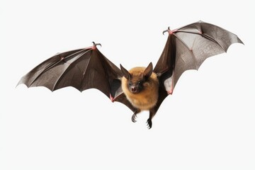 A brown bat in mid-flight. Perfect for nature or wildlife projects