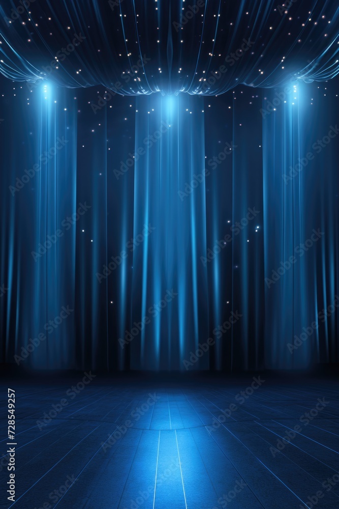 Poster a picture of a dark room illuminated by numerous ceiling lights. suitable for various lighting or in