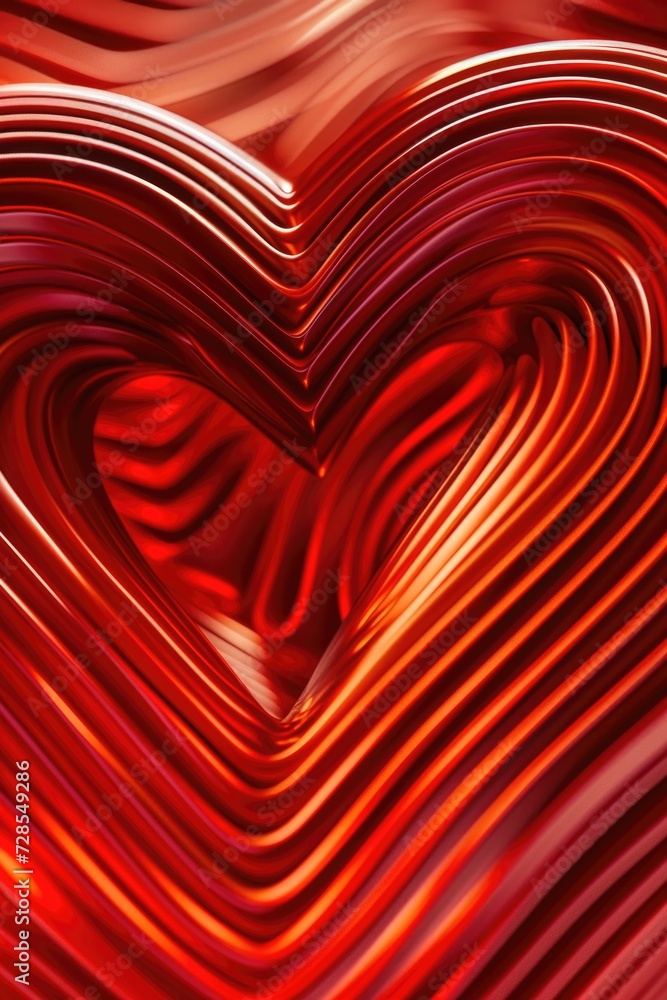 Aufkleber A heart made of many different colored lines. Can be used for various design projects