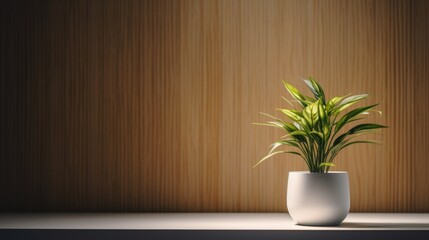 A potted plant placed on a table. Suitable for interior decoration or adding a touch of nature to any space