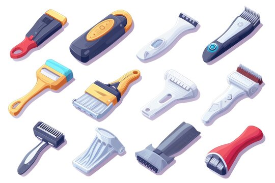 A collection of various types of hair brushes, suitable for different hair types and styles. Perfect for hair salons, beauty blogs, and personal grooming websites