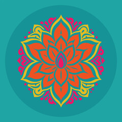 Minimalist Vector Design of a Mandala