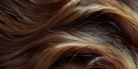 Naklejka premium A detailed view of a woman's vibrant red hair. Perfect for fashion, beauty, or hair care-related projects