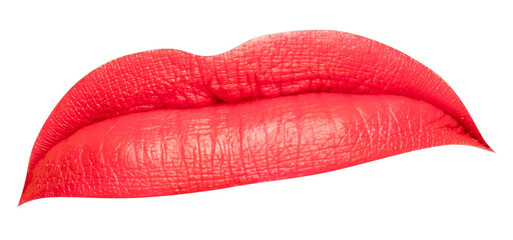 Concept of human emotions, face part, makeup, dental care