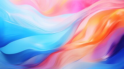 Obraz premium Oil paint Abstract background texture with wavy lines and a vibrant rainbow colorful paintings with a multi-colored spectrum of colours for blending and creating visually stunning paintings