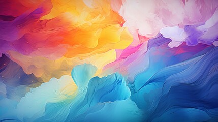 Oil paint Abstract background texture with wavy lines and a vibrant rainbow colorful paintings with...