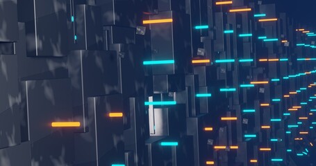 abstract technology background, modern digital tech 3d wallpaper, sci fi backdrop, business presentation background, website homepage banner backdrop, futuristic tech background, 3d render