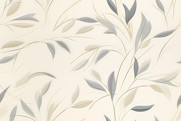 minimal botanical line art on beige background