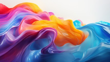 Obraz premium Oil paint Abstract background texture with wavy lines and a vibrant rainbow colorful paintings with a multi-colored spectrum of colours for blending and creating visually stunning paintings