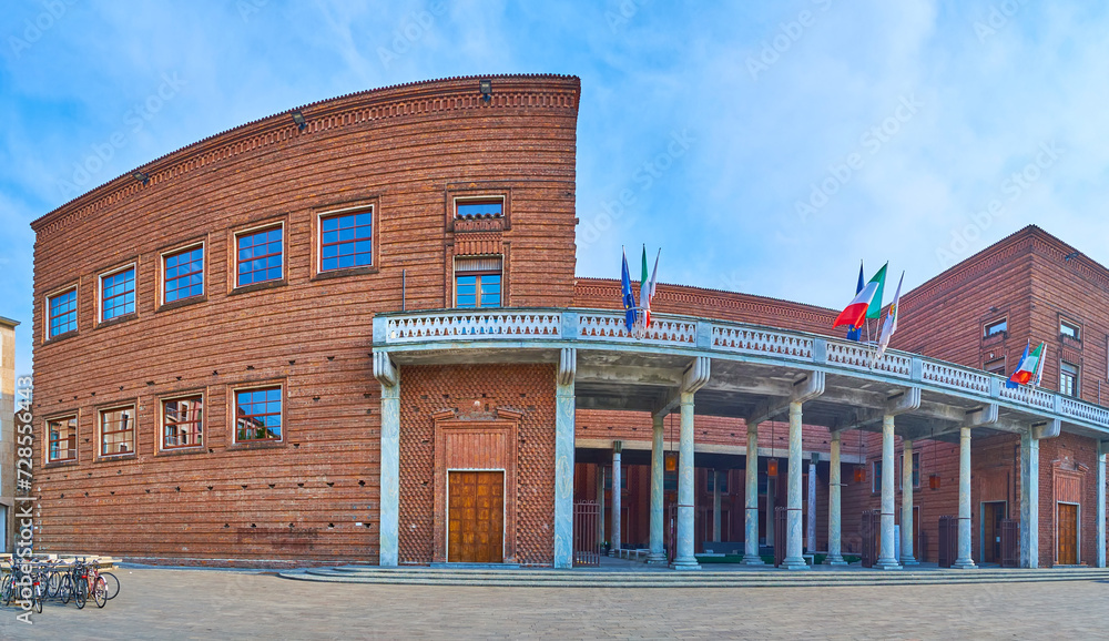 Poster Panorama of Museum of Violin in Cremona, Italy