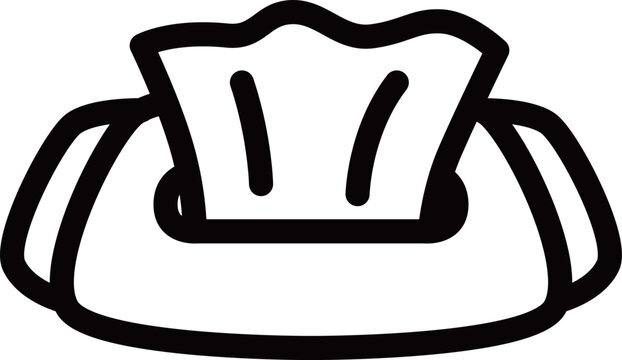 recommend clip art: 防災に必要な持ち物の線画単品アイコン　ウェットティッシュ