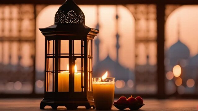 welcoming the month of ramadan, ramadan lantern, ramadan lamp, footage, 4k footage, videos, short video