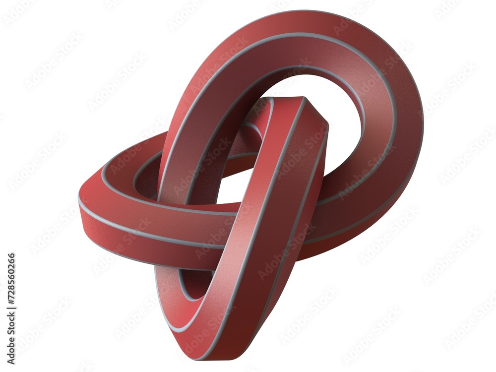 Poster wireframe shape hexagonal trefoil knot 3d print model