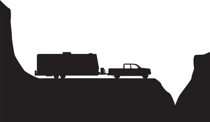 Remote Camping in Silhouette © cookart