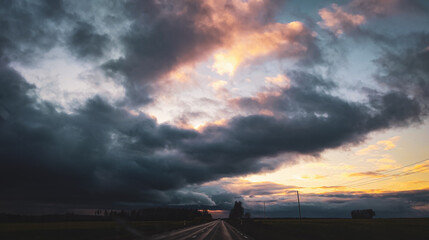 time lapse of clouds at sunset