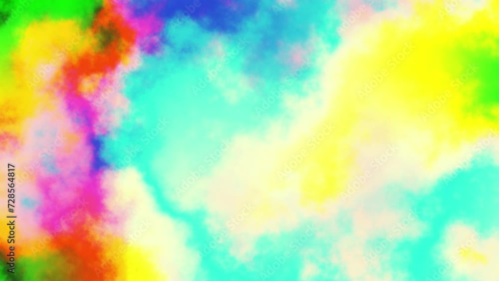 Leinwandbilder seamless abstract psychedelic wavy background for loop playback. 4k video. cloudy nebula background.
