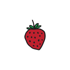 Hand drawn strawberry vector illustration