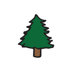 Hand drawn vector illustration tree