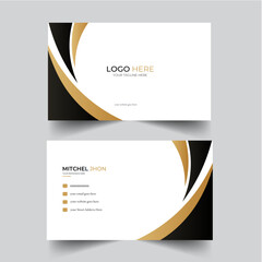 Professional elegant golden modern business card template,luxury visiting card, Vector illustration. Stationery design with simple modern luxury elegant abstract pattern background corporate, contact 