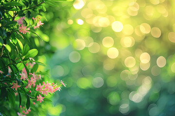 Fototapeta premium Soft blurry natural background with bokeh