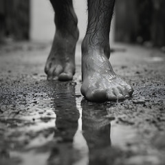 image of walking feet